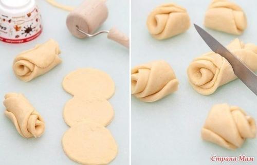 Творожные розочки.  Рецепт десерта для детей. 01