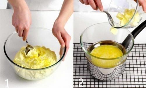 Лимонный торт. Роскошный трехслойный лимонный торт из мягких коржей, прослоенный двумя разными кремами.