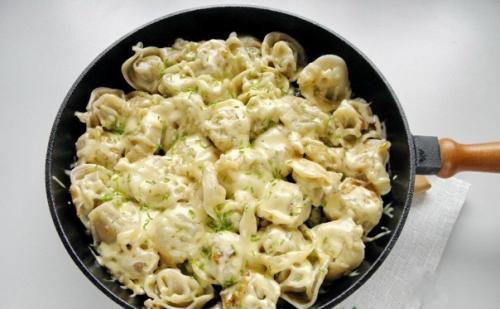 Пельмени жареные под сыром. 05 Пельмени жареные под сыром. 05