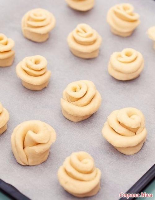 Творожные розочки.  Рецепт десерта для детей. 02