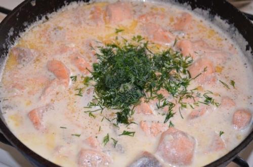 Семга в сливочно - чесночном соусе. 01