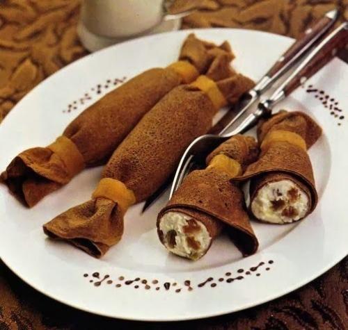 Шоколадные блинчики.  Ингредиенты: