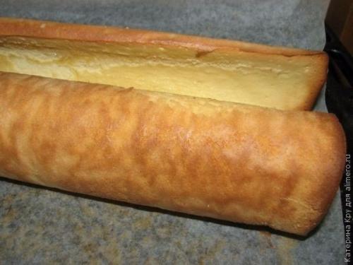 Бисквитный рулет с малиной. 05 Бисквитный рулет с малиной. 05