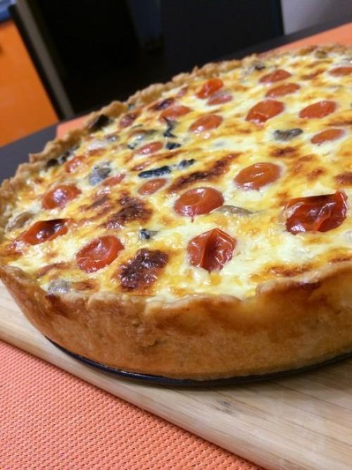 Киш - Лорен с курицей и грибами. Киш - Лорен с курицей и грибами.