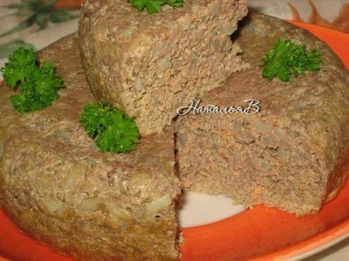 Печеночное суфле с рисом.