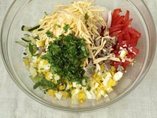 Салат бахор.  Ингредиенты: 06