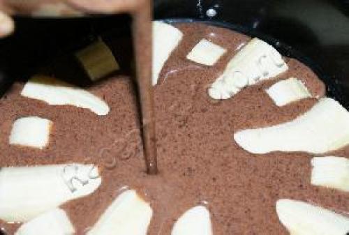 Шоколадно - банановый торт (без выпечки). 09