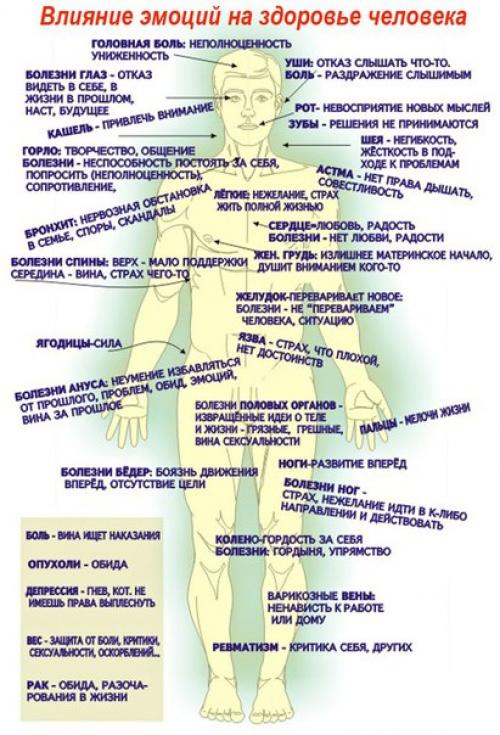 Как эмоции влияют на ЗДОРОВЬЕ. 
