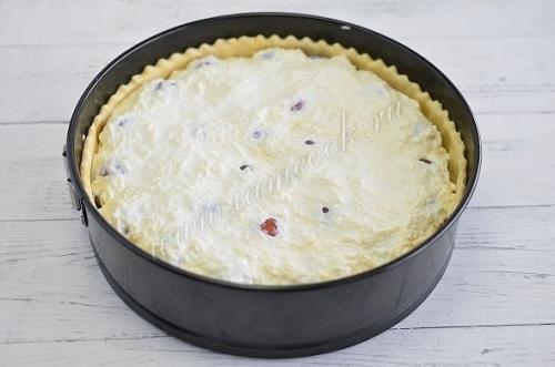 Открытый пирог Киш Лорен с курицей и грибами. 07 Открытый пирог Киш Лорен с курицей и грибами. 07