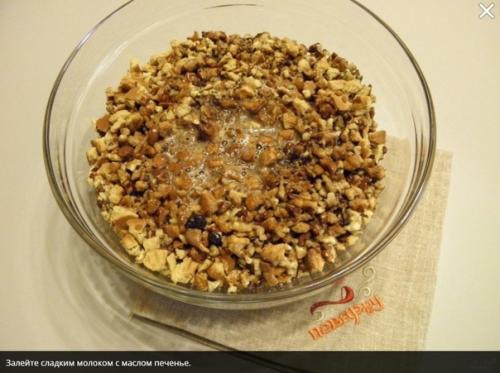 Шоколадная колбаса из печенья. 05