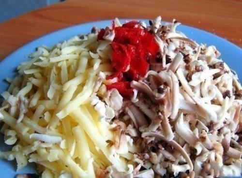 Острая свинина с сыром и грибами в духовке. 03