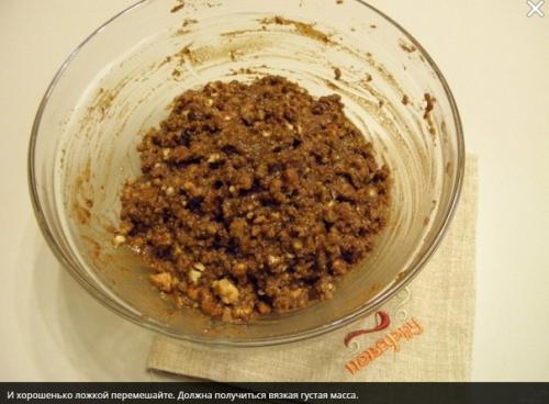 Шоколадная колбаса из печенья. 06