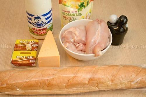 Горячие бутерброды с курицей запеченные в духовке. 02