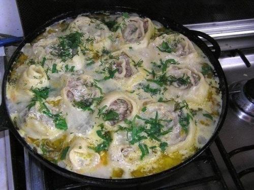 Очень ленивые пельмени.