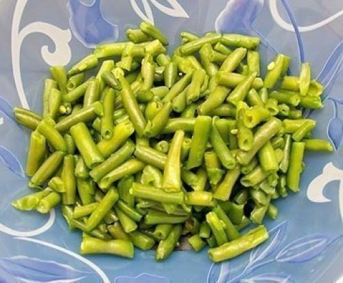 Салат с ветчиной и стручковой фасолью. 02