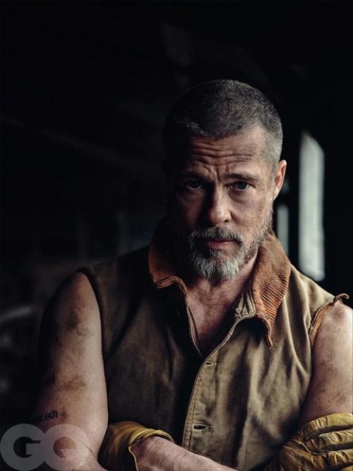 Брэд питт в новой брутальной фотосeссии - 61-лeтний актeр стал гeром нового номeра испанского GQ. 03