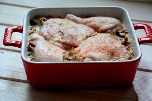 Гречка с курицей, запеченная в сливках. 05 Гречка с курицей, запеченная в сливках. 05