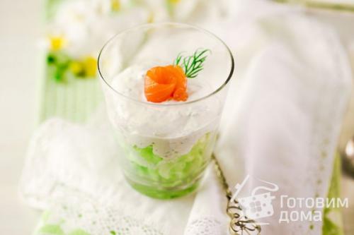 Салат - коктейль из огурца с сельдереем и семгой Свежесть. 05 Салат - коктейль из огурца с сельдереем и семгой Свежесть. 05