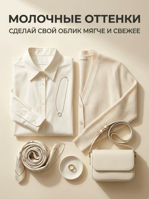 Даже оттенок одежды рядом с лицом может сильно менять восприятие внешности и делать кожу визуально более свежей и отдохнувшей. 03