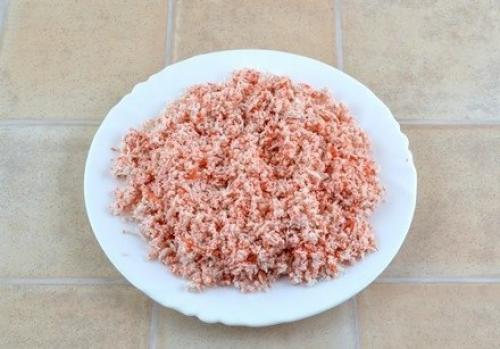 Крабовый салат шариками. 03