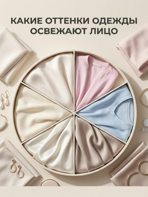 Даже оттенок одежды рядом с лицом может сильно менять восприятие внешности и делать кожу визуально более свежей и отдохнувшей. 
