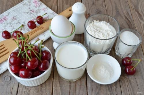 Оладьи с вишней на кефире. 01 Оладьи с вишней на кефире. 01