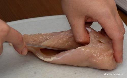 Фаршированные куриные грудки. 01