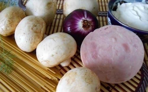 Паста с грибами и ветчиной. 01 Паста с грибами и ветчиной. 01