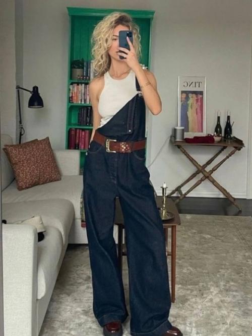 Джинсовые комбинезоны 2024 года обещают быть и стильными, и удобными. 01