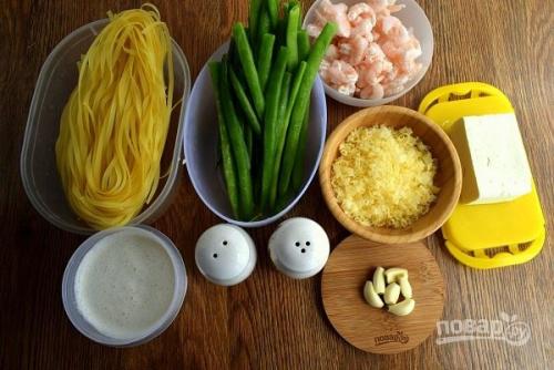 Паста Альфредо со стручковой фасолью. 01 Паста Альфредо со стручковой фасолью. 01