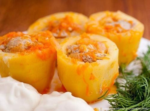 Потрясающая фаршированная картошечка.