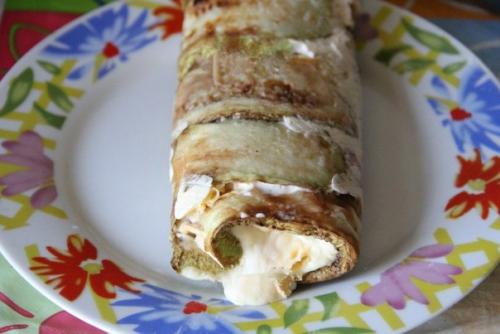 Рулет из кабачков с помидорами. 04