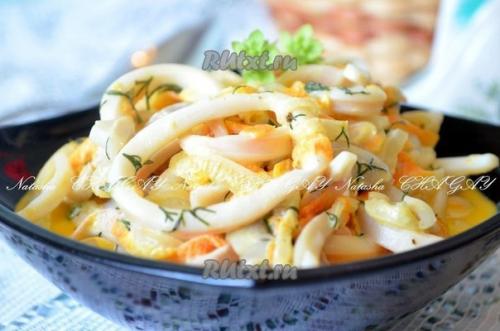 Рецепт кальмаров в сметанном соусе. 08 Рецепт кальмаров в сметанном соусе. 08