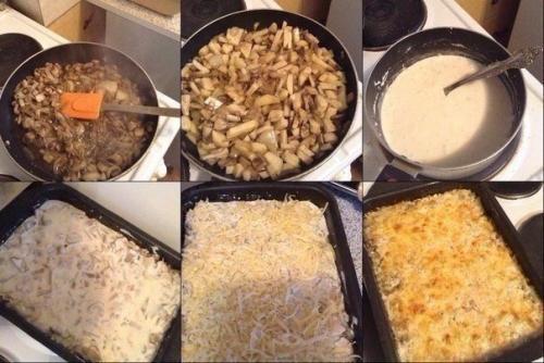 Запеканка - жюльен! Ингредиенты (на 4-х человек? Запеканка - жюльен! Ингредиенты (на 4-х человек?