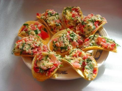 Закуска на чипсах: 7 вариантов оригинальной начинки. 01 Закуска на чипсах: 7 вариантов оригинальной начинки. 01