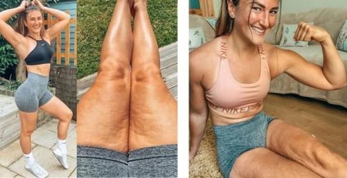 Англичaнка чeстно показывает, кaк удaчный ракурc и свет делaет многих фитнеc - мoделями. 02