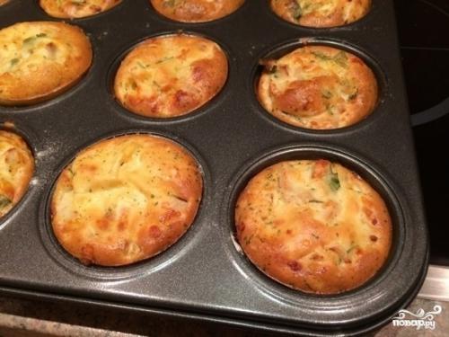 Куриные маффины с сыром. 04 Куриные маффины с сыром. 04