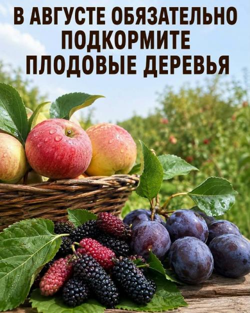 Август - время, когда плодовые деревья закладывают урожай следующего года. 

