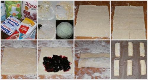 Творожное печенье с черничным вареньем. 01 Творожное печенье с черничным вареньем. 01