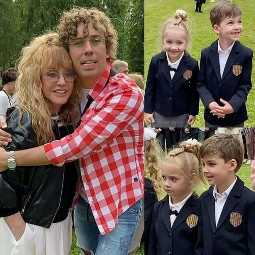 Милые первоклашки Максим Галкин с Аллой Борисовной отвели своих деток в первый класс! 01