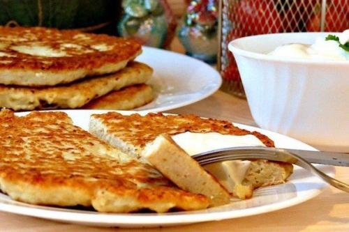 Куриные блинчики.  Ингредиенты: 01