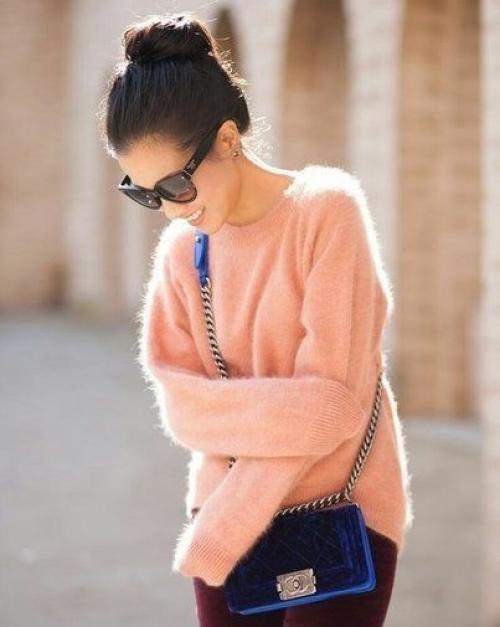 В тренде однотонный свитер из ангоры свободного прямого кроя? 04