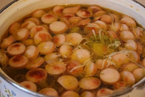 Быстрый суп с сосисками. 05 Быстрый суп с сосисками. 05