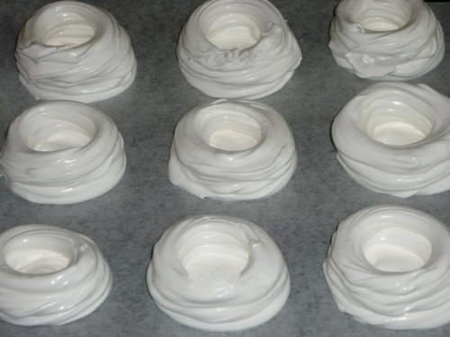 Белковые корзиночки с творожным кремом. 03 Белковые корзиночки с творожным кремом. 03