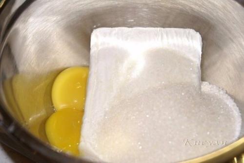 Творожное печенье - пирожное с фруктами. 01