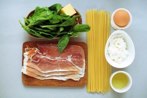 Спагетти карбонара с итальянской ветчиной. 01 Спагетти карбонара с итальянской ветчиной. 01