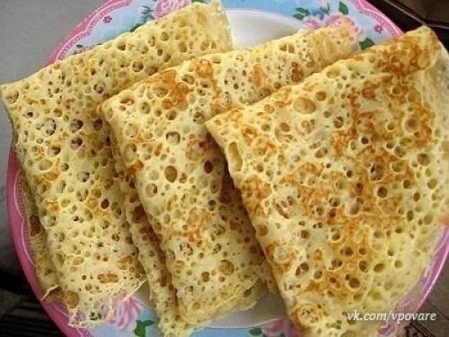 Ажурные блинчики.

Ингредиенты: 
