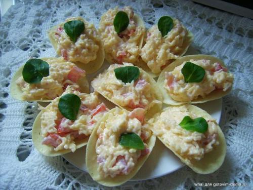 Закуска на чипсах: 7 вариантов оригинальной начинки. 01 Закуска на чипсах: 7 вариантов оригинальной начинки. 01