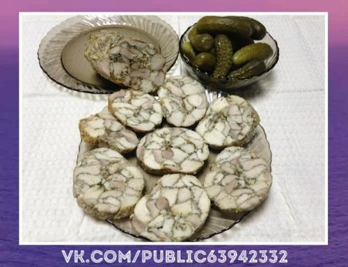 Замечательный рецепт.  Мраморный рулет из курицы. Замечательный рецепт.  Мраморный рулет из курицы.