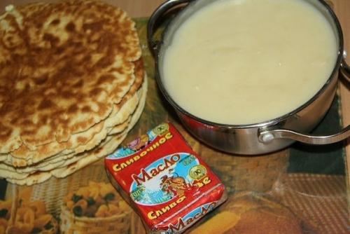 Торт со сгущенкой на сковороде. 03